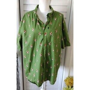 Duluth Trading Untucked Men's Cocktail Print short sleeve casual‎ shirt 2XL